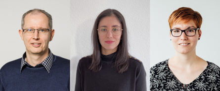 Dr. Achim Schmid, Gabriela de Carvalho, Johanna Fischer (left to right)