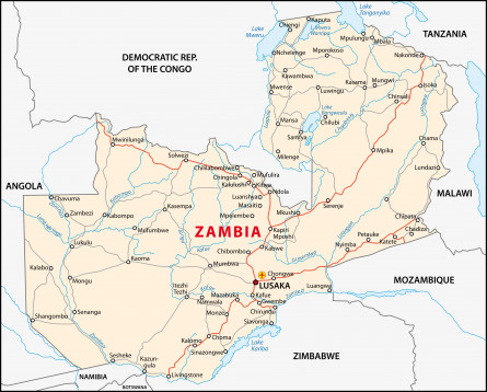 Map of Zambia (lesniewski/Adobe Stock)